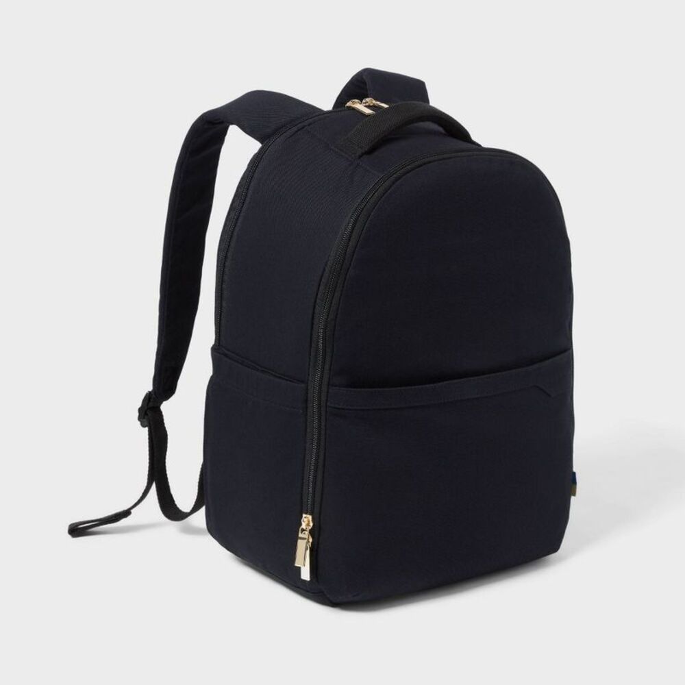 Open Story Canvas Backpack w/ 15" Zippered Laptop Pocket - Black Softside 21L